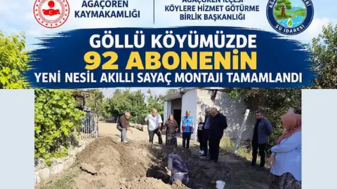 Göllü köyünde yeni nesil sayaç hamlesi