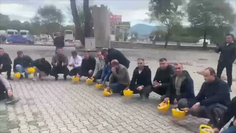 İmbat Madencilik işçilerinin Ankara yürüyüşü ikinci gününde