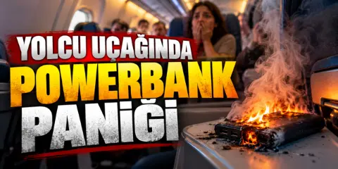 Yolcu uçağında powerbank paniği!