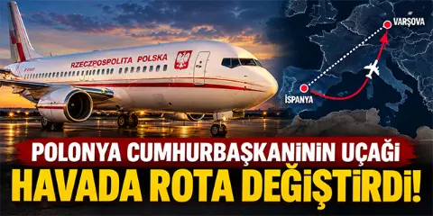 Polonya Cumhurbaşkanının Uçağı Havada Rota Değiştirdi!