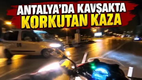 Antalya Muratpaşa’da kaza: Motosiklet sürücüsü asfaltta sürüklendi