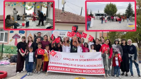 Karaman’da Üniversite ve İlkokul Öğrencilerinden Bayram Buluşması