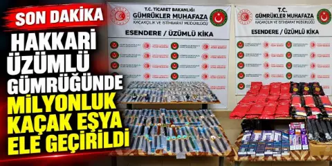 Üzümlü Gümrüğü’nde 1,5 Milyon TL’lik kaçak eşya ele geçirildi