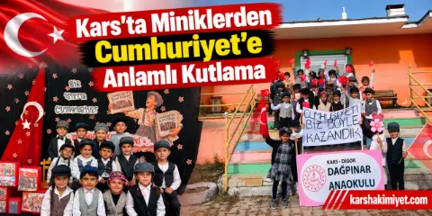 Kars’ta Miniklerden Cumhuriyet’e Anlamlı Kutlama
