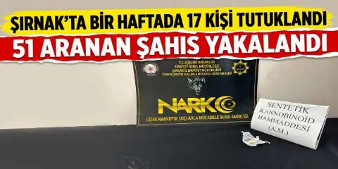 Şırnak’ta Jandarmadan Bir Haftada 12 Tutuklama