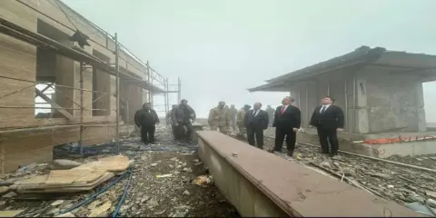 Vali Birol Ekici, Cudi Dağı’ndaki Cami İnşaatını İnceledi