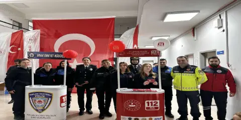 Şırnak 112 Acil Çağrı Merkezi'nden Cumhuriyet Bayramı’nda Farkındalık Etkinliği