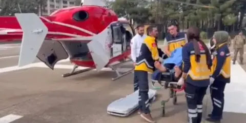 Şırnak’ta Yanık Hastası Helikopter Ambulansla Diyarbakır’a Sevk Edildi