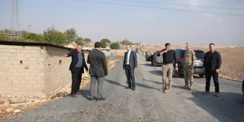 Kaymakam Baycar, Aşağıkonak Yolu’ndaki Asfalt Çalışmalarını İnceledi