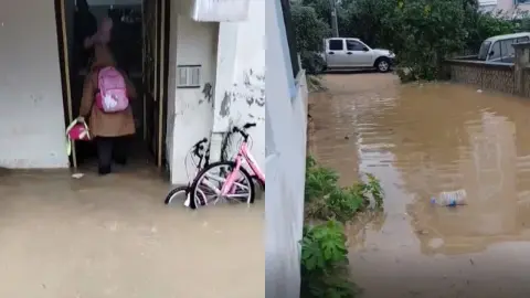Alanya'da sağanak su baskınlarına neden oldu