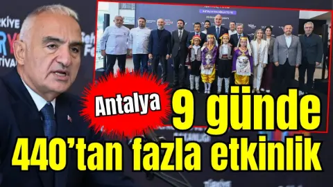 Antalya’da 9 günde 440’tan fazla etkinlik