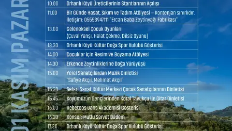 Orhanlı'da Zeytin Şöleni: 3. Erkence Zeytin Festivali Başlıyor