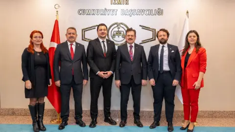 İzmir Barosu Başkanı Serhat Sökmen’den Başsavcı Ali Yeldan’a resmi ziyaret