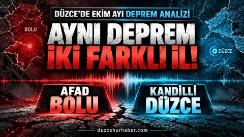 Düzce'de ekim ayının deprem kayıtlarında dikkat çeken fark: AFAD Bolu, Kandilli Düzce dedi!