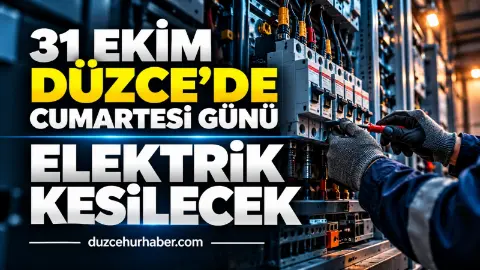 Düzce'de 31 Ekim elektrik kesintisi: 4 ilçede hafta sonu kesintisi