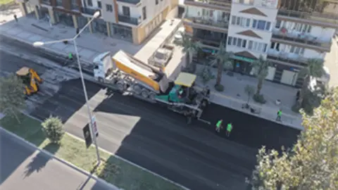 Bayraklı-Bornova hattında 5 kilometrelik yol yenileme başladı