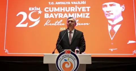 Vali şahin: Antalya’nın Cumhuriyet’e Bağlılığıyla Gurur Duyuyoruz