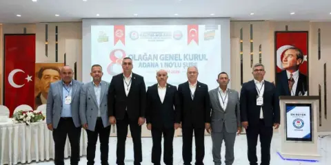 Sarıgeçili başkanlığındaki Eğitim-Bir-Sen Adana yönetimi mazbatasını aldı