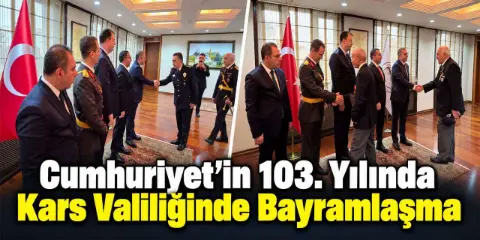 Kars Valisi Polat, Cumhuriyet Bayramı dolayısıyla tebrikleri kabul etti
