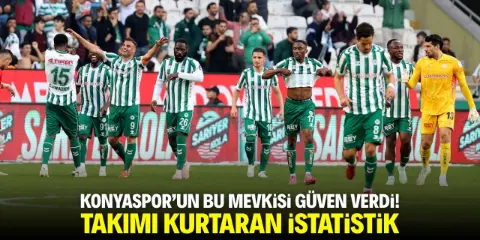 Konyaspor'un bu mevkisi güven verdi! Takımı kurtaran istatistik
