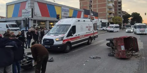 Nazilli’de yürekler ağza geldi! Korkutan kazada bir kişi yaralandı