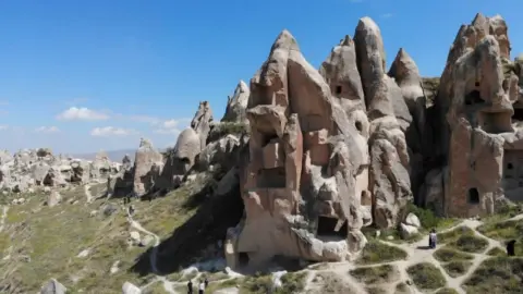 Kapadokya’da facianın izleri havadan görüntülendi!