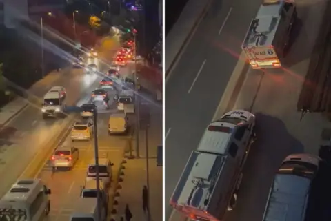 Bayrampaşa'da yol çöktü: Mahsur kalanlar var