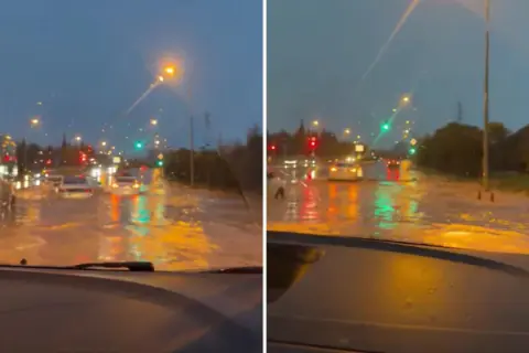 İstanbul’da sağanak yağış sonrası Pendik ve Tuzla’da yollar göle döndü