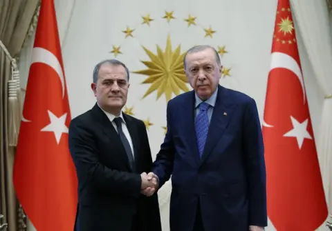 Cumhurbaşkanı Erdoğan, Azerbaycan Dışişleri Bakanı Bayramov ile bir araya geldi