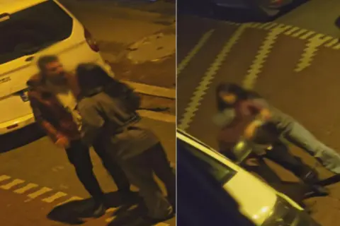 İstanbul'da genç kadın tartıştığı erkeği sokak ortasında evire çevire dövdü