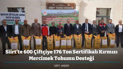Siirt’te 600 Çiftçiye 176 Ton Sertifikalı Kırmızı Mercimek Tohumu Desteği