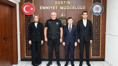 Kaymakamlardan Emniyet Müdürlüğü ziyareti