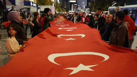 Elazığ’da’Fener Alayı’ yürüyüşü gerçekleştirildi