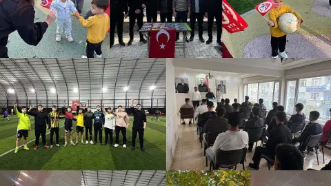 Gençler sporda, çocuklar bayrak sevgisinde buluştu