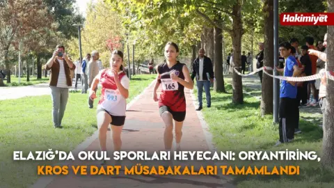Elazığ’da okul sporları heyecanı: oryantiring, kros ve dart müsabakaları tamamlandı
