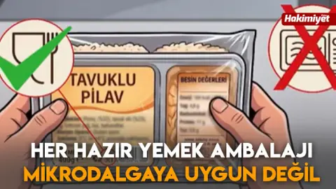 Her hazır yemek ambalajı mikrodalgaya uygun değil