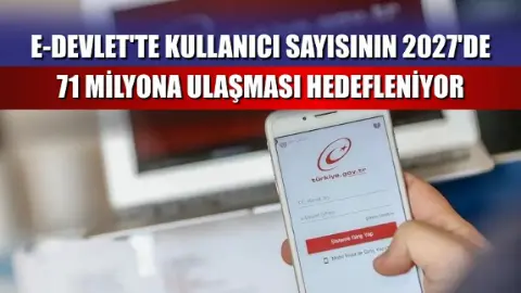 e-Devlet'te kullanıcı sayısının 2027'de 71 milyona ulaşması hedefleniyor