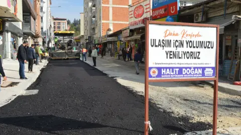 Samsun Büyükşehir'den Havza İlçe Merkezine 2 bin 200 metre sıcak asfalt