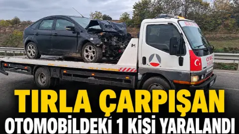 Samsun’da tırla çarpışan otomobildeki yolcu yaralandı