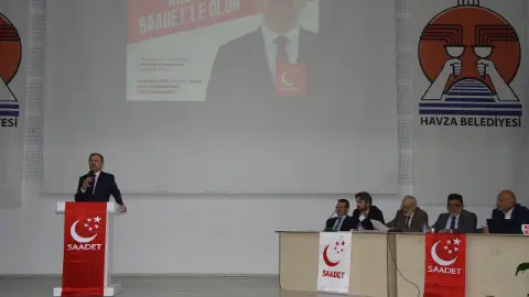 Saadet Partisi Havza İlçe Kongresi'nde Saffet Ergin tüm oylarla başkan seçildi