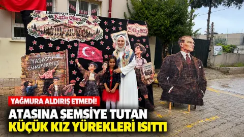 Bursa'da Küçük Meryem'den Atatürk'e Vefa Dolu Şemsiye