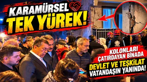 Kolonları Çatırdayan Binada Devlet ve Teşkilat Vatandaşın Yanında!