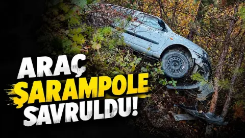 Araç Şarampole Savruldu!