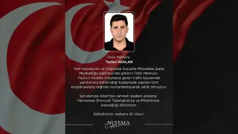 Bakan Çiftçi acı haberi duyurdu! Polis memuru şehit oldu