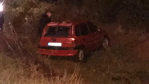 Konya'da korkutan kaza: Otomobil şarampole düştü