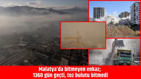 Malatya’da bitmeyen enkaz; 1360 gün geçti, toz bulutu bitmedi