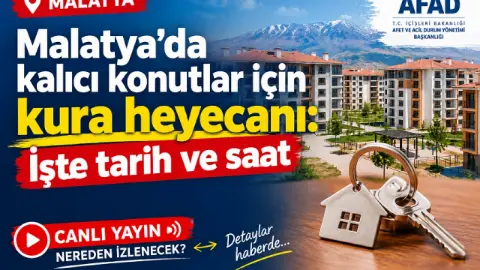 Malatya’da kalıcı konutlar için kura heyecanı: İşte tarih ve saat