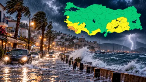 Yağışın şiddeti artıyor: Muğla için'turuncu', 18 il için'sarı' kodlu uyarı