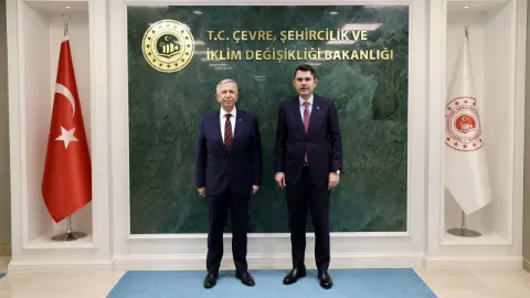 Bakan Kurum, Mansur Yavaş ile Görüştü