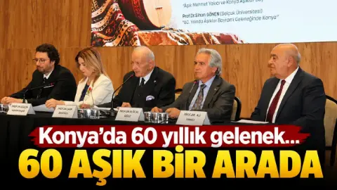 Konya’da 60 yıllık gelenek… 60 aşık bir arada